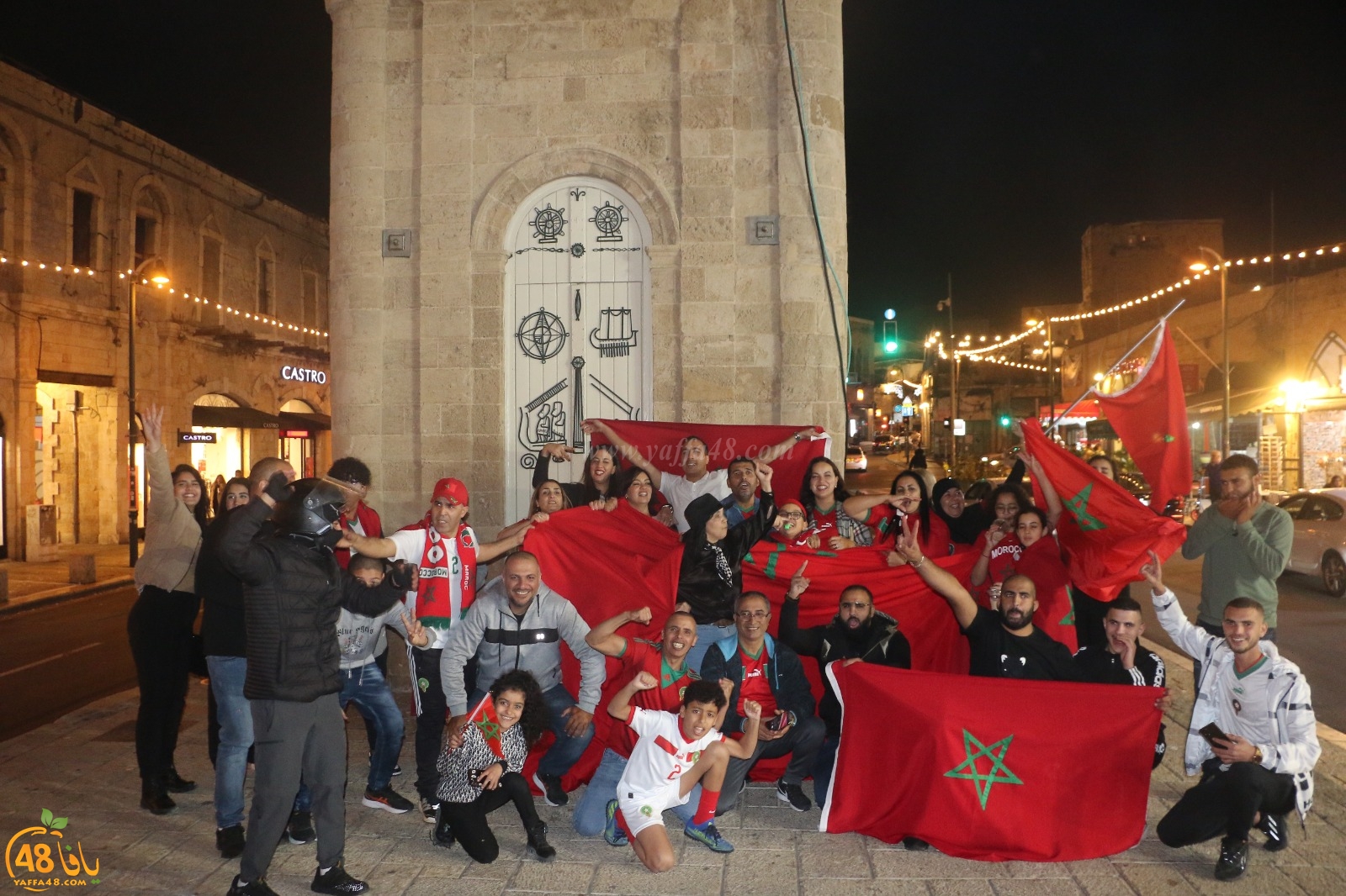 ردّ فعل الشارع اليافاوي بعد تأهل المغرب لنصف نهائي كأس العالم 
